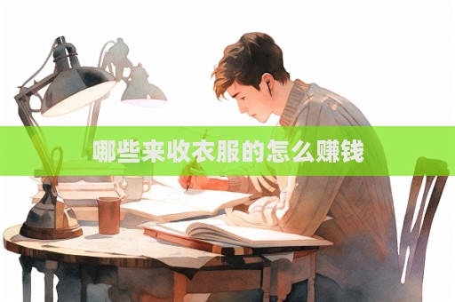 哪些來收衣服的怎么賺錢  第1張