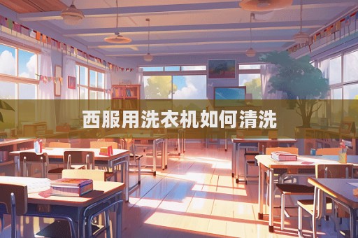 西服用洗衣機如何清洗