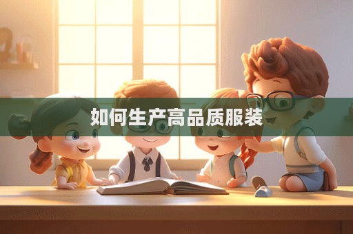 如何生產高品質服裝  第1張