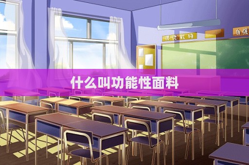 什么叫功能性面料