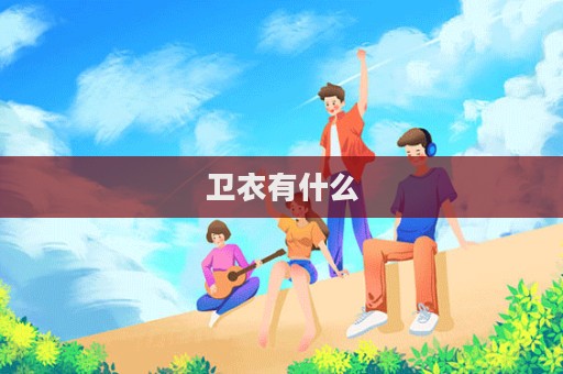 衛(wèi)衣有什么  第1張