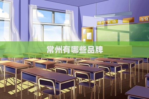 常州有哪些品牌  第1張