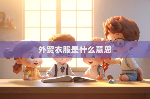 外貿(mào)衣服是什么意思  第1張